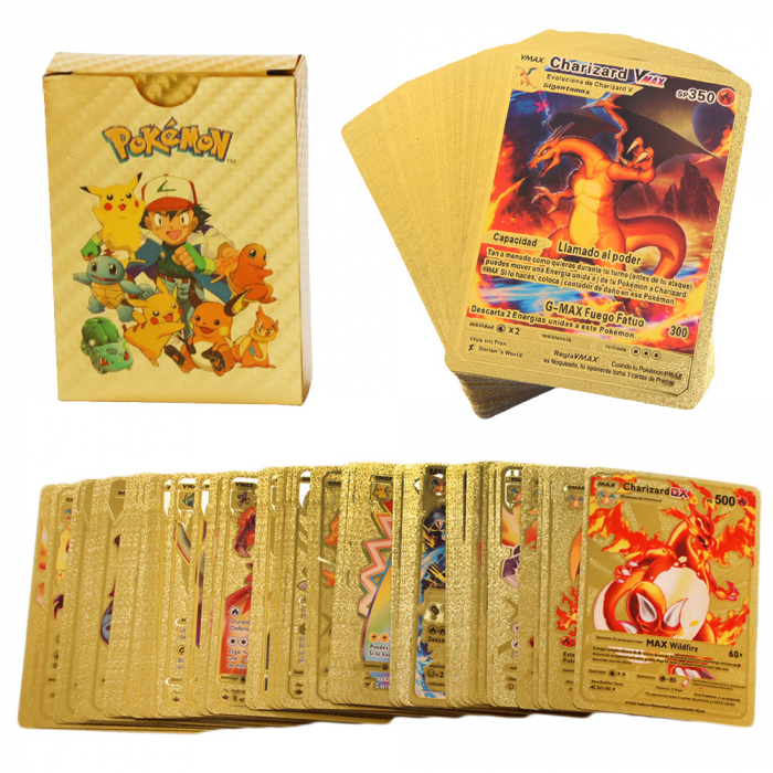 Set cartonase Pokemon IdeallStore®, GTX, editie de colectie, 55 bucati, argintii [3]