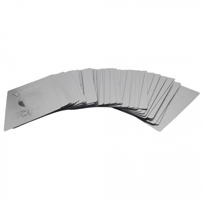 Set cartonase Pokemon IdeallStore®, Silver GTX, editie de colectie, 55 bucati, argintii [3]