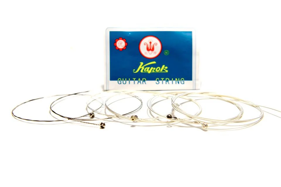 Set corzi si chitara clasica din lemn, alb, 95 cm [6]