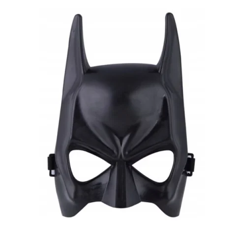 Set costum carnaval Batman cu muschi si masca plastic, 22 cm x 15 cm pentru copii DEPOX®, 5-7 ani, gri [5]