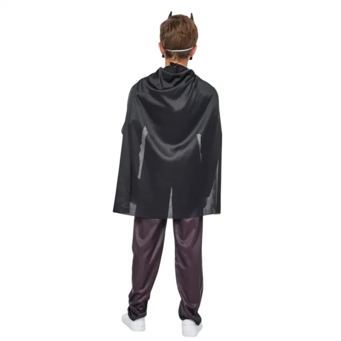Set costum carnaval cu muschi, masca 22 cm x 15 cm si masca Batman, PVC cu LED-uri pentru copii DEPOX®, 3-5 ani, gri [5]