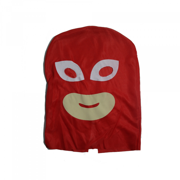 Costum Eroi in Pijamale, PJ Masks, pentru copii, Bufnita Amaya, rosu si manusa cu lansator, 5-7 ani, 110-120 cm [7]