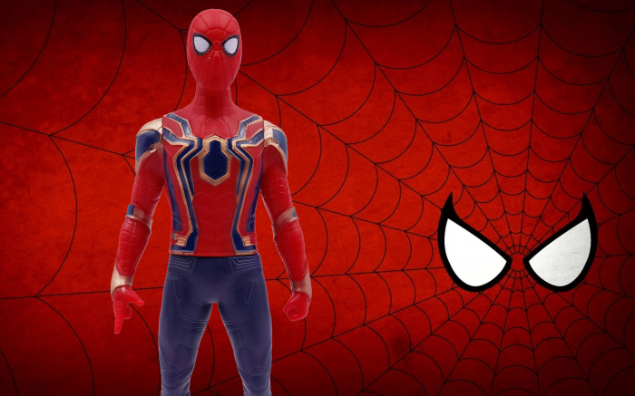Costum pentru copii, Iron Spiderman, rosu, 5-7 ani, figurina inclusa [13]