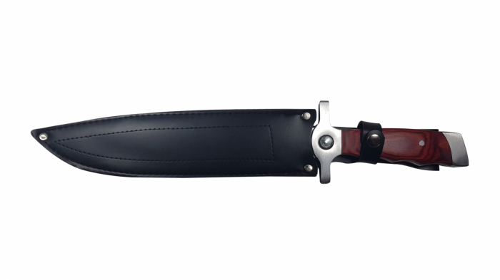 Cutit de vanatoare IdeallStore®, USA SABER, cu busola, teaca piele si briceag de buzunar [2]