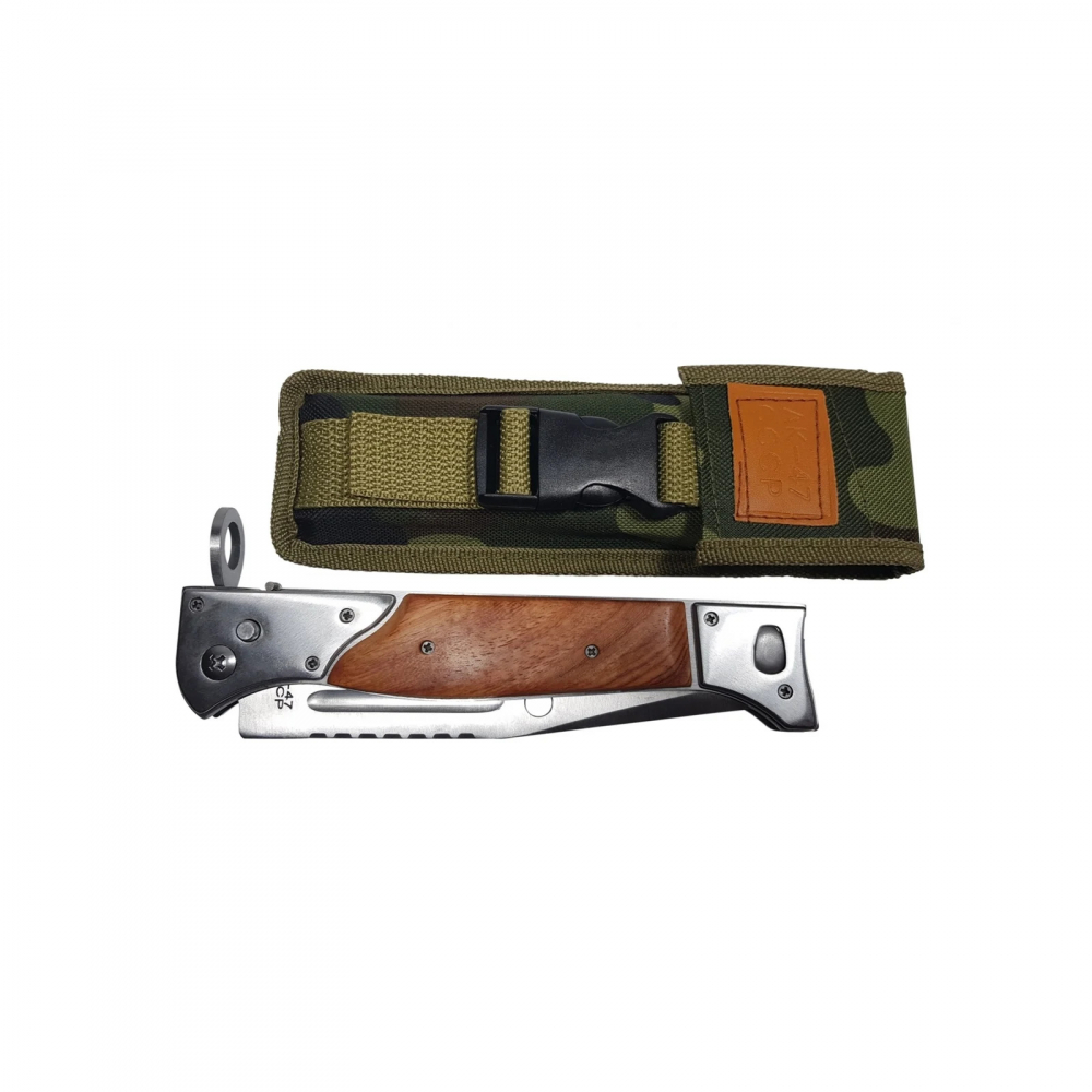 Set cutit de vanatoare automat 16.5 cm si briceag AK-47, 34 cm, teaca inclusa [6]