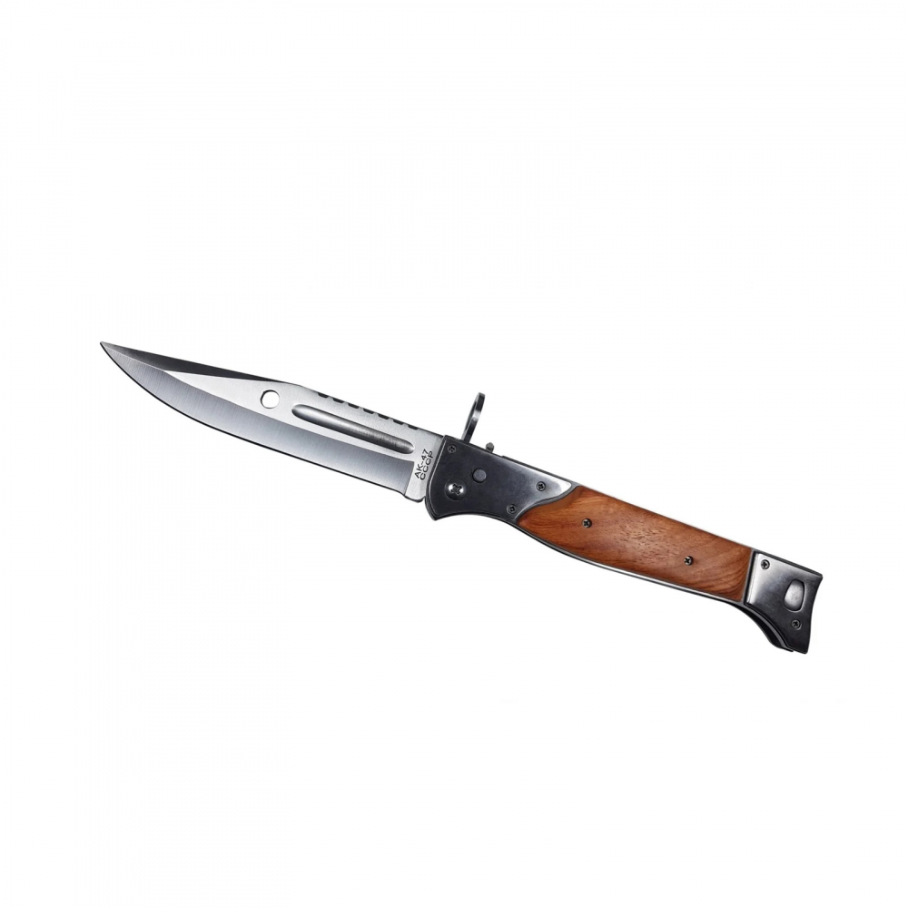 Set cutit de vanatoare automat 16.5 cm si briceag AK-47, 34 cm, teaca inclusa [3]