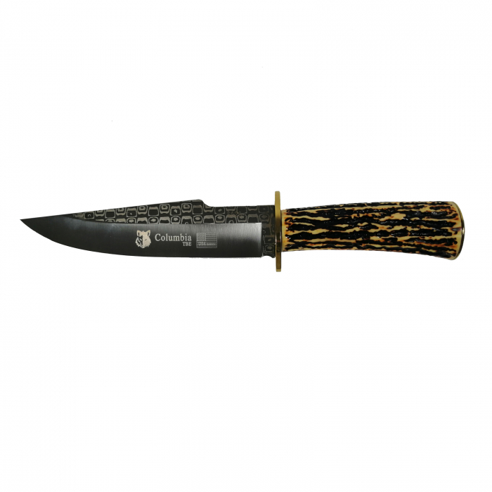 Set cutit de vanatoare Bone Blade, 31 cm si rozeta extensibia pentru autoaparare ,DEPOX® , otel [9]