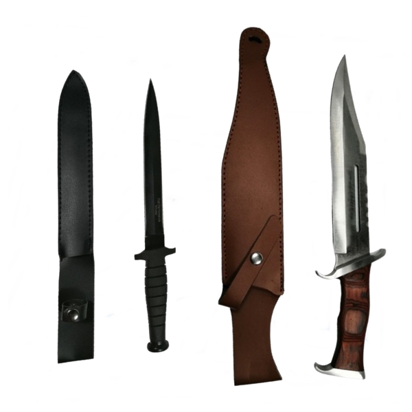 Set Cutit de vanatoare cu doua taisuri si baioneta Rambo, IdeallStore®, Teaca inclusa [2]