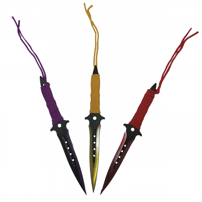 Set Cutit de vanatoare Extreme Battle si trei cutite de aruncat, Ninja Assasin, IdeallStore®, otel inoxidabil, teaca inclusa [8]