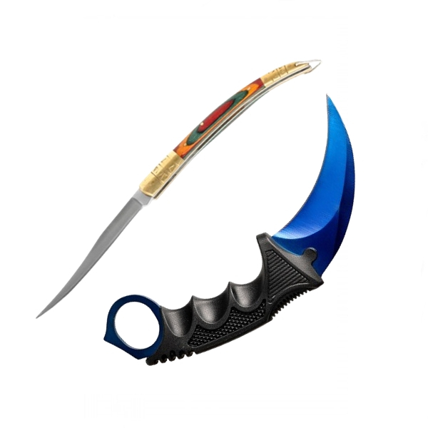 Set cutit karambit si cutit spaniol, otel inoxidabil,19 cm [5]