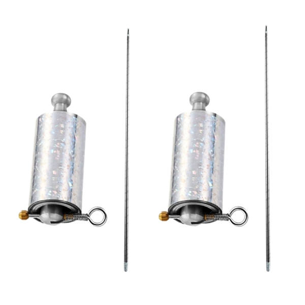 Set de 2 Bastoane extensibile pentru antrenament IdeallStore ,Automat , 150 cm , Argintiu [11]