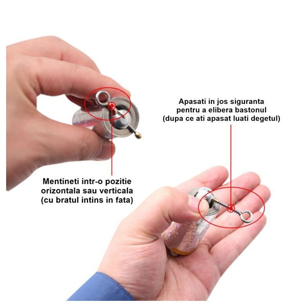 Set de 2 Bastoane extensibile pentru antrenament IdeallStore ,Automat , 150 cm , Argintiu [9]