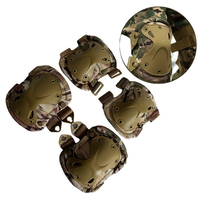 Set de protectie, Tactical Gear, genunchiere si cotiere, nylon, marime universala, camuflaj [2]