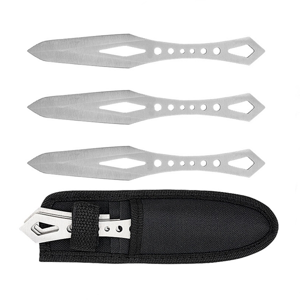 Set de trei cutite de aruncat, otel inoxidabil, 19 cm , teaca inclusa [3]