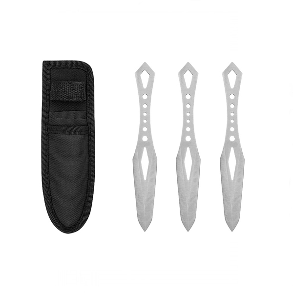 Set de trei cutite de aruncat, otel inoxidabil, 19 cm , teaca inclusa [2]