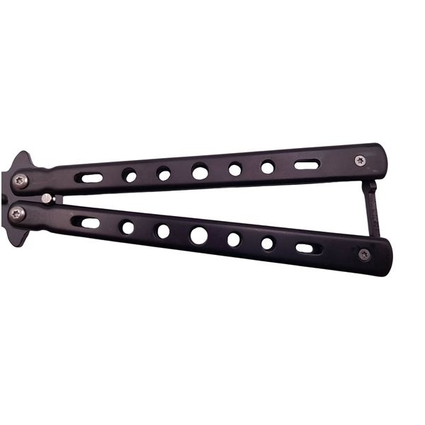 Set doua briceaguri fluture de antrenament IdeallStore®, Black Distortion, otel inoxidabil [10]