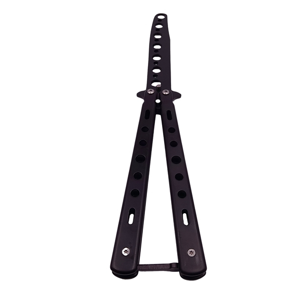 Set doua briceaguri fluture de antrenament IdeallStore®, Black Distortion, otel inoxidabil [11]
