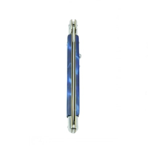 Set doua bricege automat stiletto, Italian Blade, otel inoxidabil, husa inclusa, argintiu 33 cm, albastru 23 cm [8]