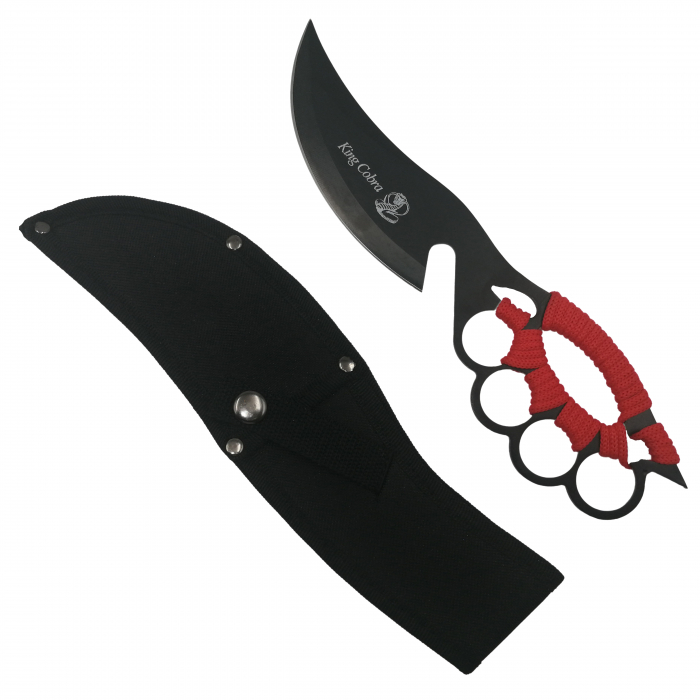 Set doua cutite de vanatoare, Cobra Red, IdeallStore, negru, husa inclusa [3]
