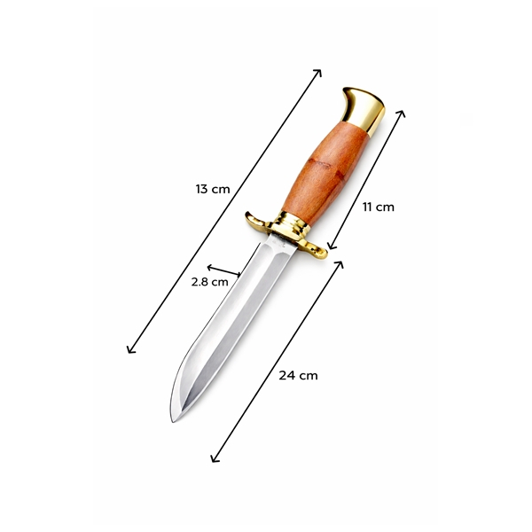Set cutit de vanatoare, spray paralizant chili si box autoaparare DEPOX®, 26 cm/60 ml/12 cm, teaca din piele naturala [4]