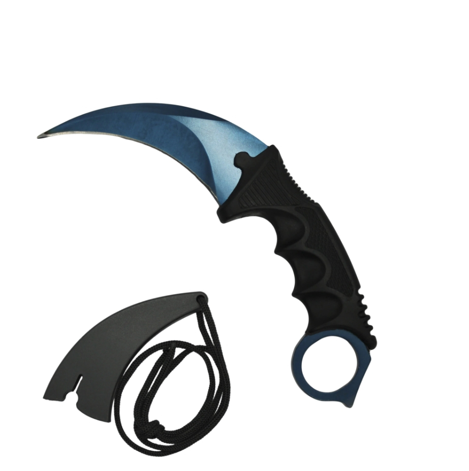 Set doua cutite IdeallStore®, butterfly 25 cm si karambit 19 cm, multicolor, otel inoxidabil [6]