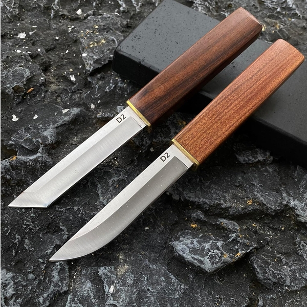 Set doua cutite japoneze fixed blade, maner lemn, 24 cm, camping, vanatoare [4]