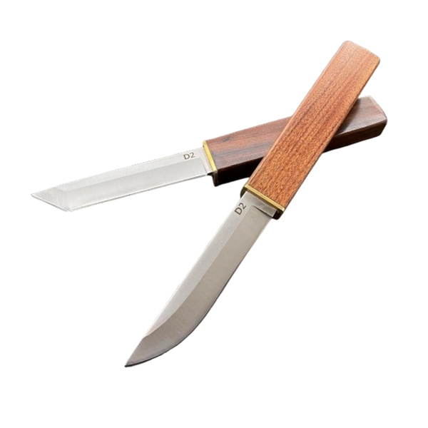 Set doua cutite japoneze fixed blade, maner lemn, 24 cm, camping, vanatoare [10]