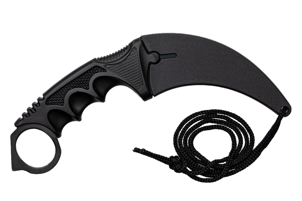 Set doua cutite karambit vanatoare DEPOX®, lamă fixă, oțel inoxidabil 420, negru/gri, 19 cm [13]