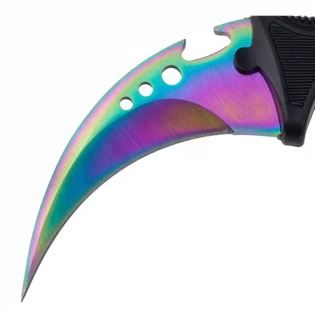 Set doua cutite karambit vanatoare DEPOX®, lamă fixă, oțel inoxidabil 420, multicolor, 19 cm [15]