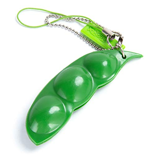 Set trei jucarii antistres IdeallStore®, pastaie de mazare, tip breloc, 6.5 cm, verde - Copie [3]