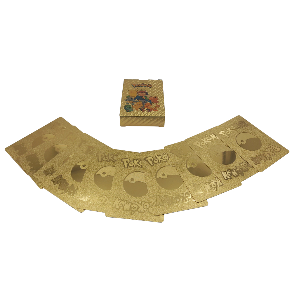 Set doua pachete cartonase Pokemon Gold GTX si  Silver GTX, editie de colectie, 55 bucati, aurii/argintii [3]