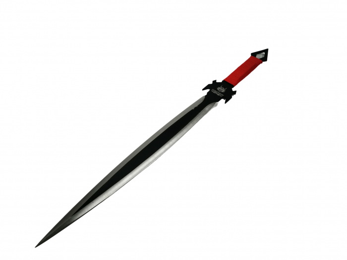 Set doua sabii de vanatoare IdeallStore®, Red Ronin si Dao Blade, otel inoxidabil, negru, teaca inclusa [4]