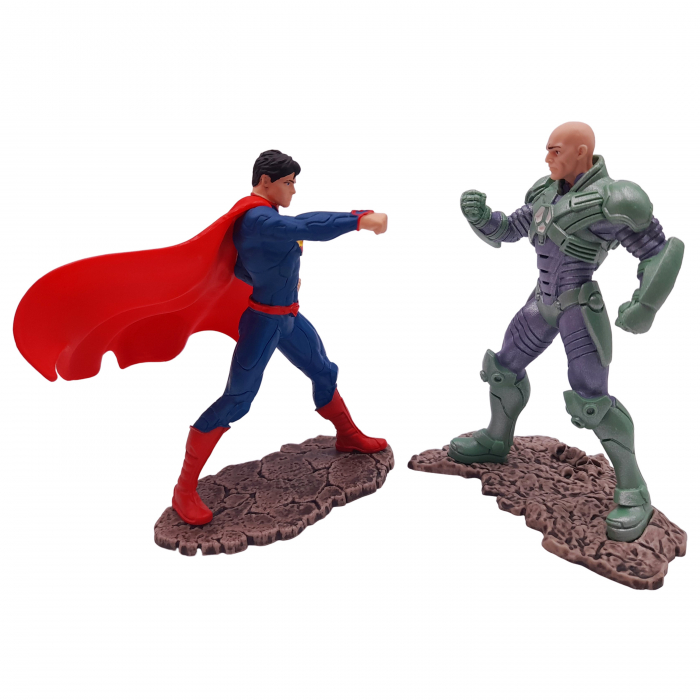 Set figurine IdeallStore®, Superman vs Lex Luthor, plastic, editie de colectie, 11 cm [2]