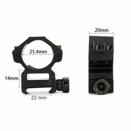 Set Luneta Airsoft si Inele de montura, TRIMEX PRO 3-9x40 EG, Reticul Iluminat, Zoom Variabil 3-9x, 40mm, 32 cm [9]