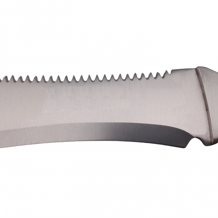 Set maceta de vanatoare IdeallStore®, Knife of Mind, otel inoxidabil, argintie, 46 cm si nunceag burete [6]