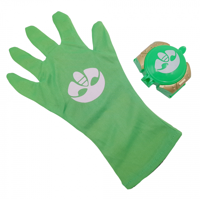 Set manusa si accesorii Eroi in Pijamale IdeallStore®, Sopi Neinfricatul, marime universala, verde [7]