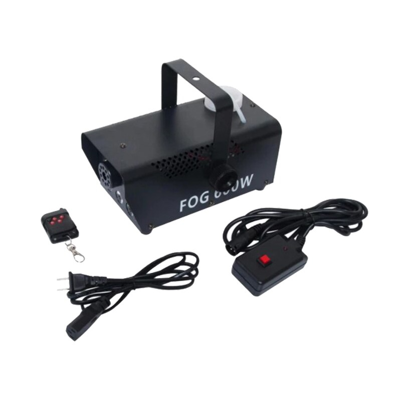 Set masina de fum, 600 W si lichid 4.5 l, IdeallStore®, LED, jocuri de lumini, Wireless, negru [2]