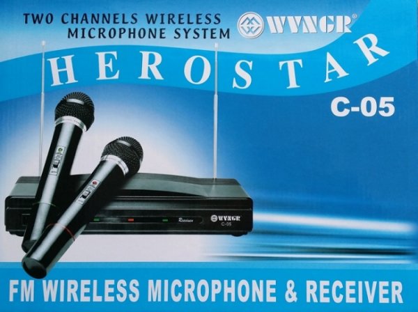Set microfoane wireless si reciever C-05, cutit spaniol cadou [3]