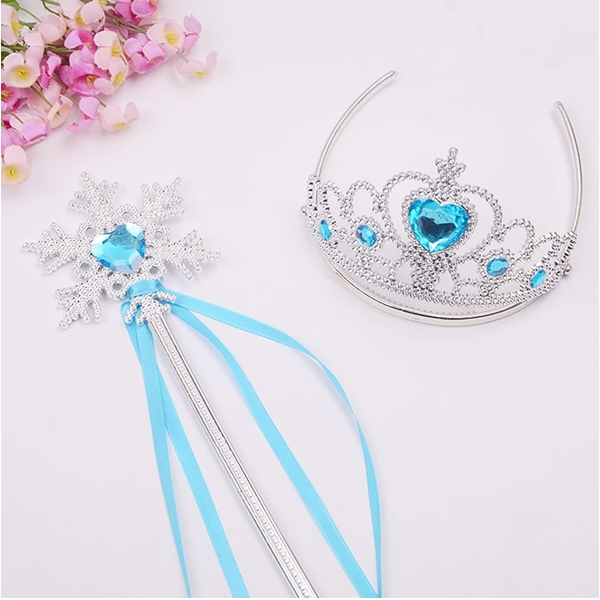 Set peruca, bagheta, diadema printesa Elsa Frozen, IdeallStore®, Halloween [2]