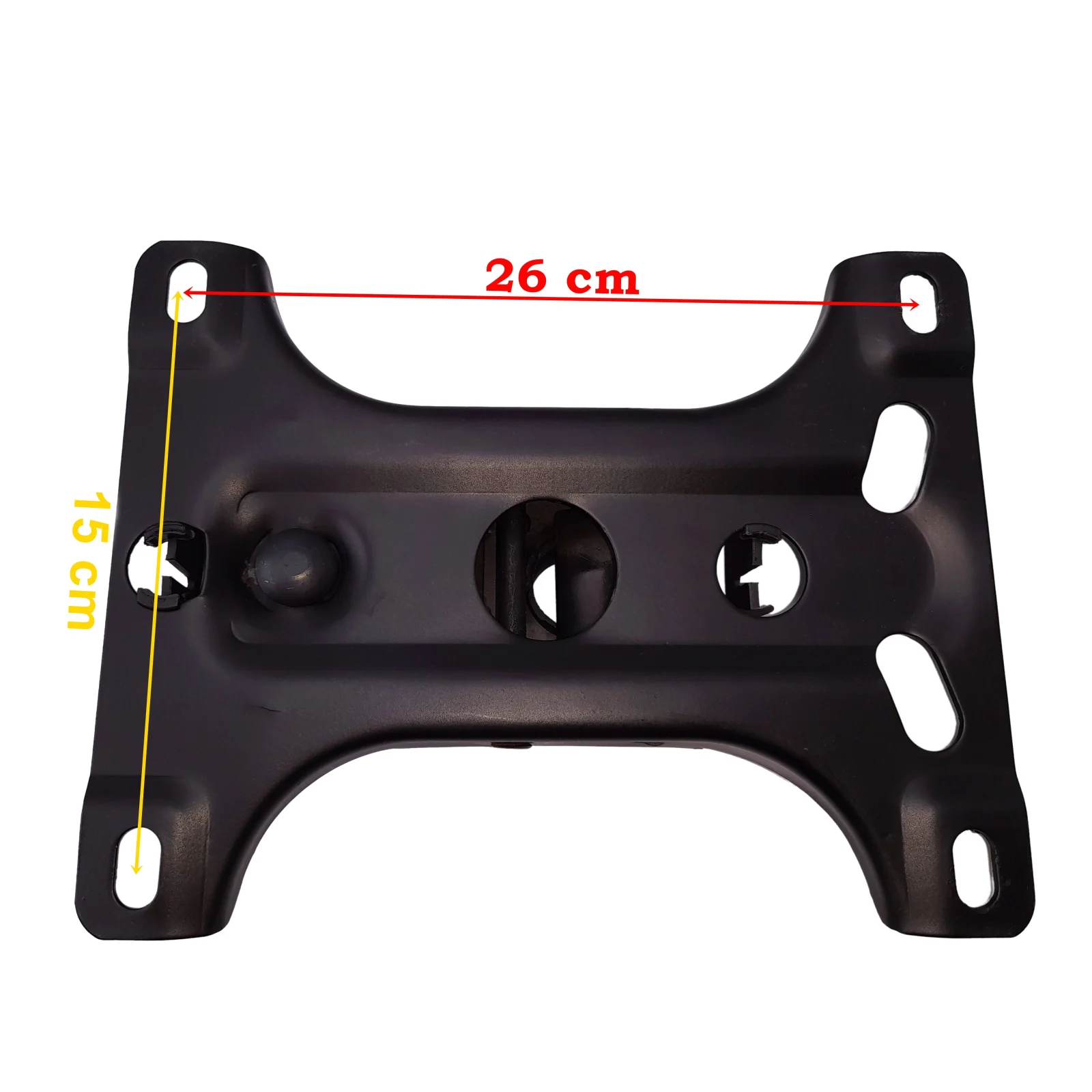 Set placuta balans metalica 26 x 15 cm, baza 64 cm, rola universala cauciuc si cilindru piston, gaz, pentru scaune birou, negru, 35 cm [9]