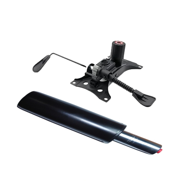 Set placuta balans metalica, 25 cm x 15 cm si cilindru piston, gaz, pentru scaune birou, negru, 35 cm [2]