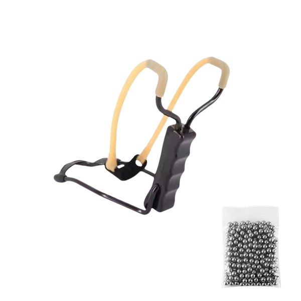 Set prastie metalica profesionala cu suport de incheietură si 100 bile 10 mm, metal, maner antiderapant, 18 cm [2]