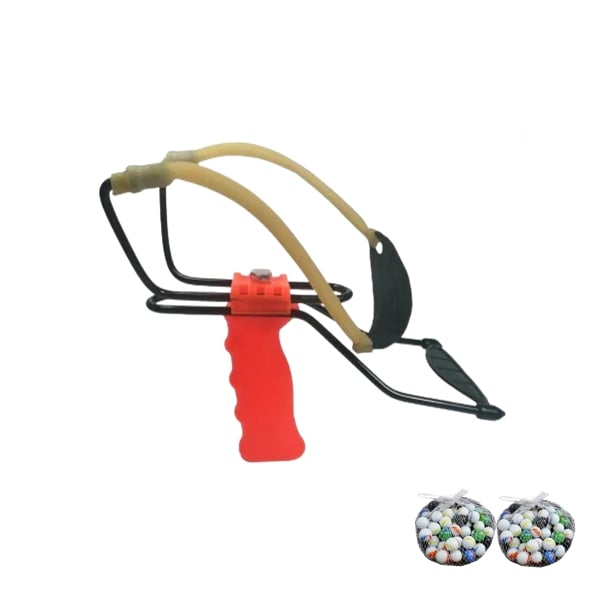 Set prastie profesionala cu suport si 100 bile sticla, DEPOX®, 20 cm, portocaliu [1]