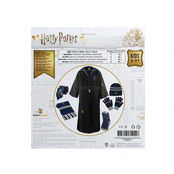 Set roba si accesorii Harry Potter, Ravenclaw House, 6 piese, albastru, 3-5 ani, 100-110 cm [2]