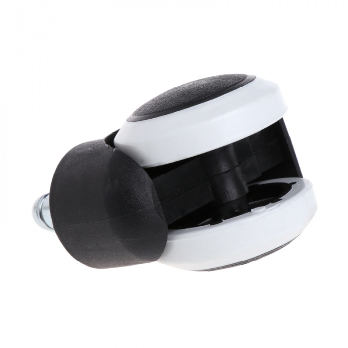 Set baza si role pentru scaun de birou DEPOX®, cauciuc, 5 bucati, negru, 64 cm [5]