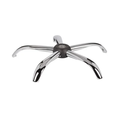Set bază si roti pentru scaun directorial DEPOX®, metal/pvc, 60 cm, argintiu/negru [10]
