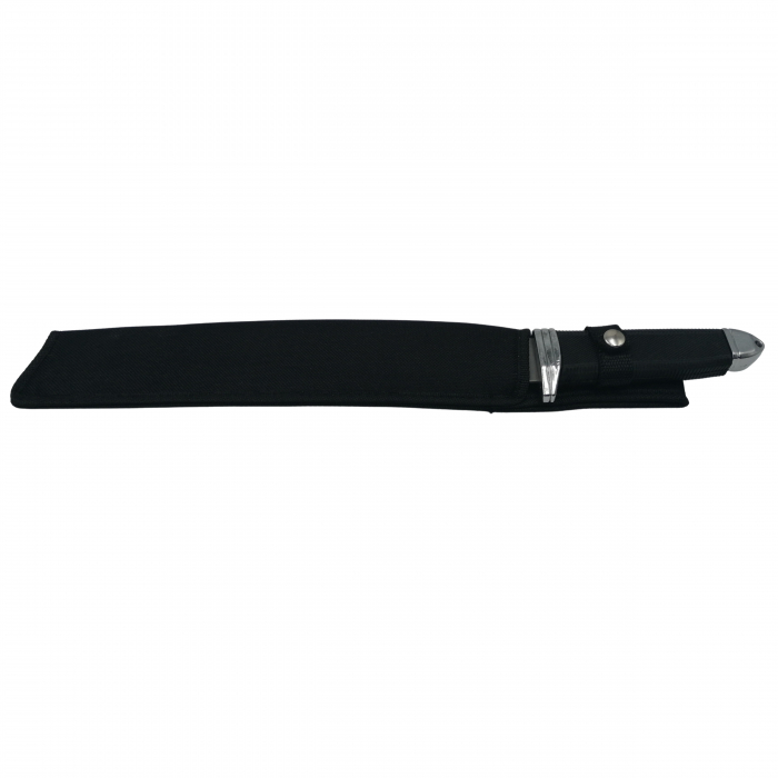 Set sabie si maceta de vanatoare, IdeallStore®, argintiu, 46 cm, teaca inclusa [5]
