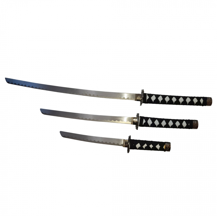 Set sabii decorative IdeallStore®, panoplie, Ninja Warrior, metal, 83 cm, teaca inclusa [8]