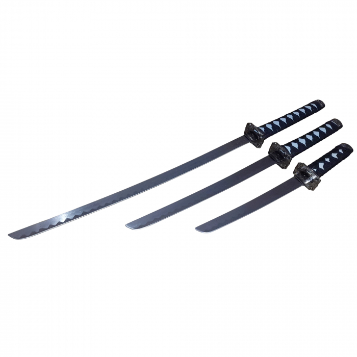Set sabii decorative IdeallStore®, panoplie, Ninja Warrior, metal, 83 cm, teaca inclusa [5]