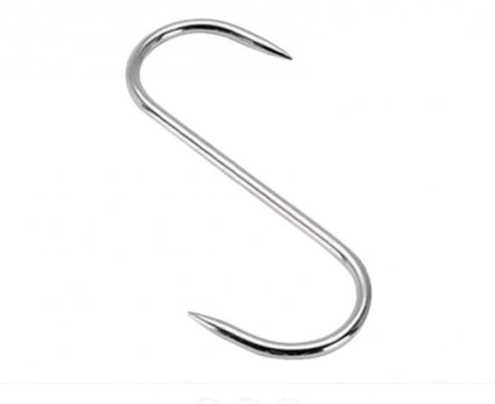 Set sase Carlige afumatoare carne , macelarie IdeallStore® , 17 cm , inox [3]